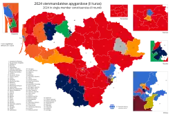 Single-member constituencies – seats won in the second round