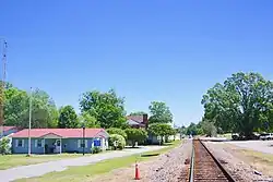 Railroad tracks and Church Street
