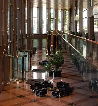 The lobby in 2010 prior to renovation