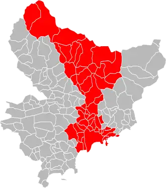 Location within the Alpes-Maritimes department