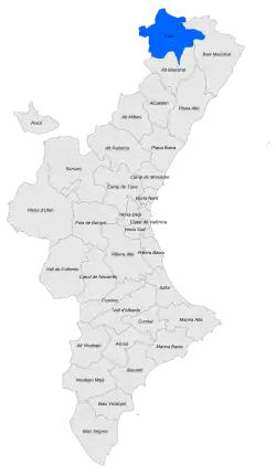 Location in the Valencian Community