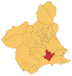 Location in Murcia