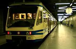 A FART train in the underground platforms