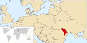 Location of Moldova
