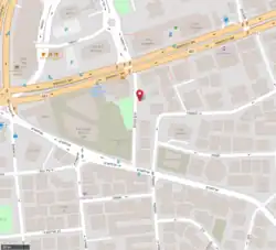 Map showing the location of an Iranian missile strike against Israeli civilians in Ramat Gan