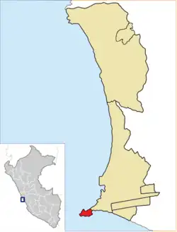 Location of La Punta in Callao