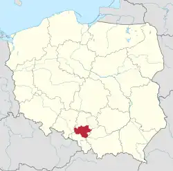 Location on the map of Poland