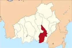 Location within Central Kalimantan