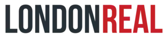 The word London Real in all caps, with the word Real being colored red.