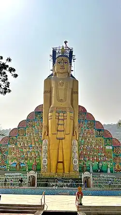 108 feet (33 m) statue of Tirthankara Rishabhnatha at Palitana