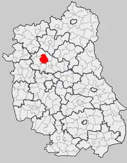 Location within the county and voivodeship