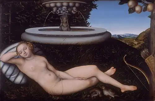 Lucas Cranach the Elder , The Nymph of the Fountain , 1534