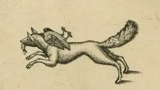 A fox, detail from Foxe's map