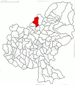 Location in Mureș County