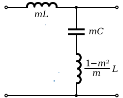 m-type low-pass filter series half section