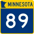 Trunk Highway 89 marker