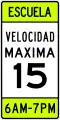 S5-1(15) School speed limit when flashing (15 mph)