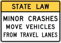 R16-4 Minor crashes, move vehicles from travel lanes