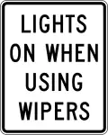 R16-5 Lights on when using wipers