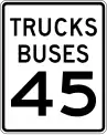 R2-2bP Trucks and buses speed limit (plaque)
