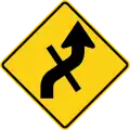 W1-10eR Reverse curve with crossroad (right)