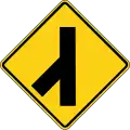 W2-3aL Side road at an obtuse angle (left)