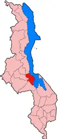 Location of Salima District in Malawi