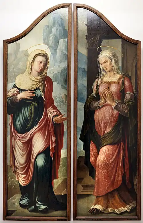 The reverse panels (Rotterdam): The Visitation