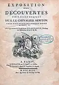 French edition of the Account of Sir Isaac Newton's philosophical discoveries (1749)