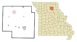 Location of Elmer, Missouri