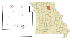 Location in Macon County and the state of Missouri