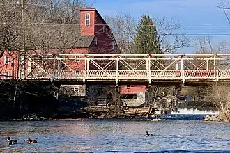 Main Street Bridge crossing the South Branch Raritan River by the Red Mill