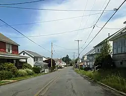 Main Street eastbound through Junedale