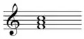 Root position F major chord: F,A,C.