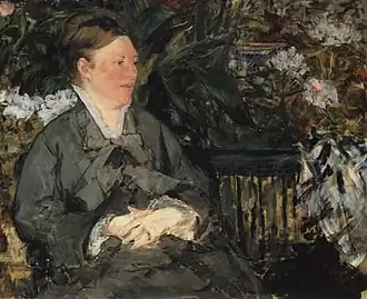 A portrait of Manet's wife, Suzanne, in a similar setting and also from 1879