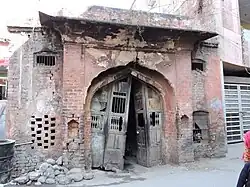 Deteriorating building of fort
