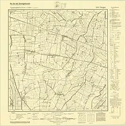 Topographic map of Gnojewo, 1940