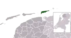 Location of Schiermonnikoog