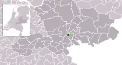 Highlighted position of Westervoort in a municipal map of Gelderland