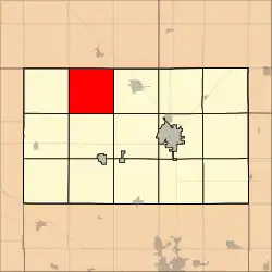 Location within Harvey County