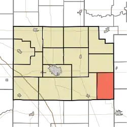 Location of Sugar Creek Township in Clinton County