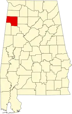 State map highlighting Marion County