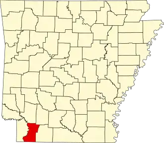 State map highlighting Lafayette County
