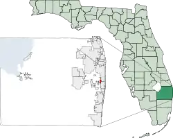 Location of Lake Clarke Shores, Florida