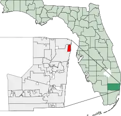 Location of Lighthouse Point in Broward County in State of Florida