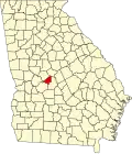 State map highlighting Peach County