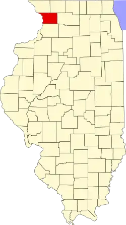 State map highlighting Carroll County