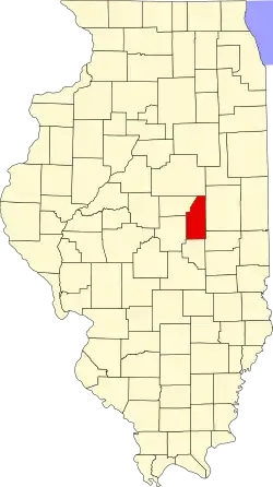 State map highlighting Piatt County