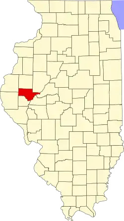 State map highlighting Schuyler County