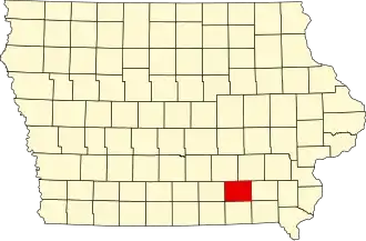Wapello County map